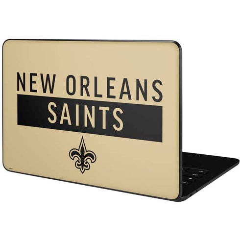 NFL New Orleans Saints Gold Performance Series Google Pixelbook Go Skin